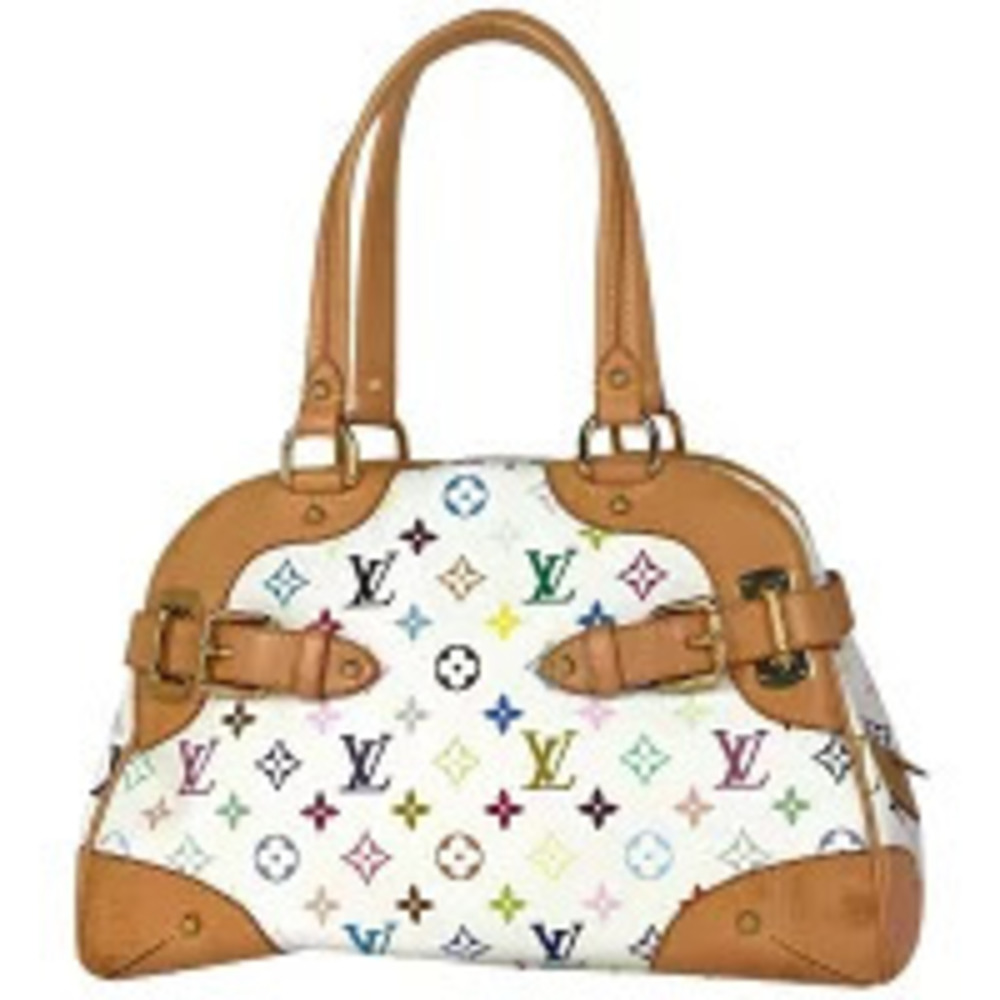 Louis Vuitton Claudia Handbag Monogram Multicolor Blanc White